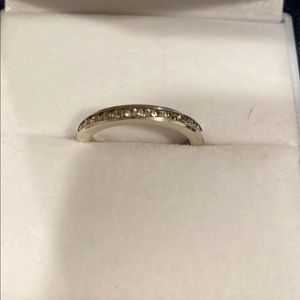 Vintage 925 Sterling Silver CZ Band
